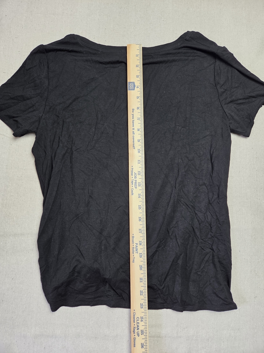 Women’s Black V-Neck Side Tie Tee - Picture 6 of 10
